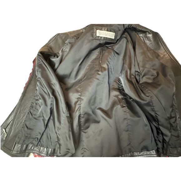 Valerie Stevens Lambskin Classic Women Black Leather Jacket Size 8 - Picture 5 of 6